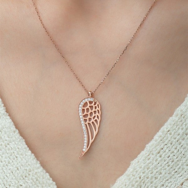 925 Sterling Angel Wing Necklace – bymelstore