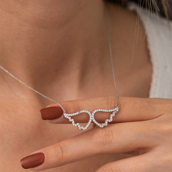 925 Sterling Angel Wing Necklace