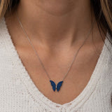 Royal Blue Butterfly Necklace