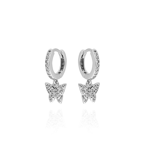 925 Sterling Butterfly Earrings Women's Sterling Silver Earrings