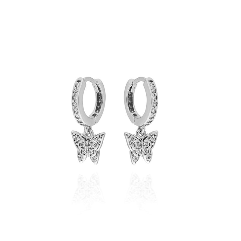 925 Sterling Butterfly Earrings Women's Sterling Silver Earrings