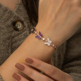 925 Sterling Silver 3 Piece Butterfly Bracelet for Women