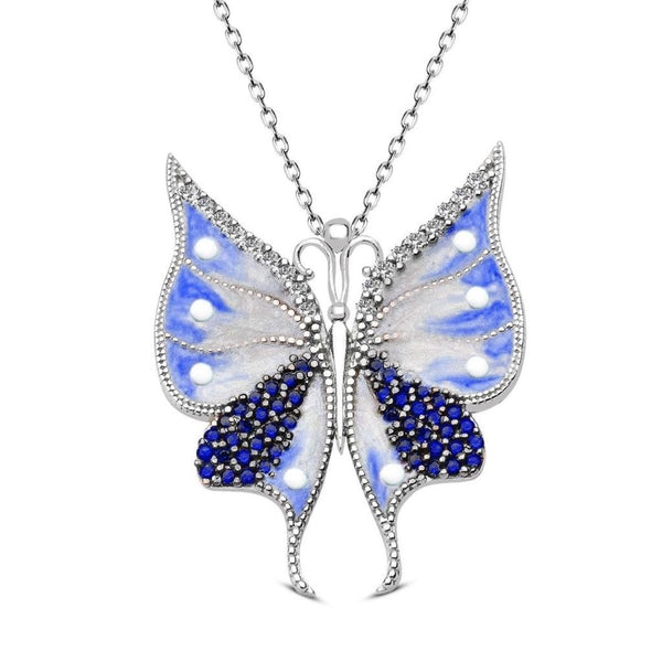 Swarovski Blue Butterfly Necklace
