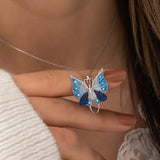 Swarovski Blue Butterfly Necklace