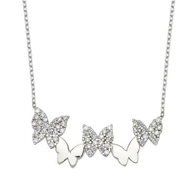 925 Sterling Silver Butterfly Necklace for Women