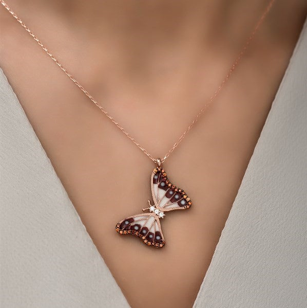 Womens Butterfly Necklace
