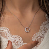 925 Sterling Silver Moon Star Women's Sterling Silver Necklace