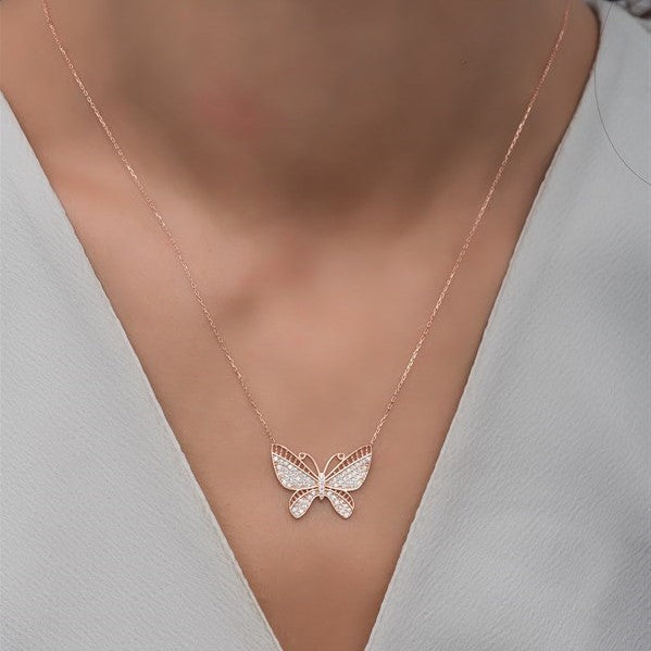 925 Sterling Silver Buttterfly Necklace