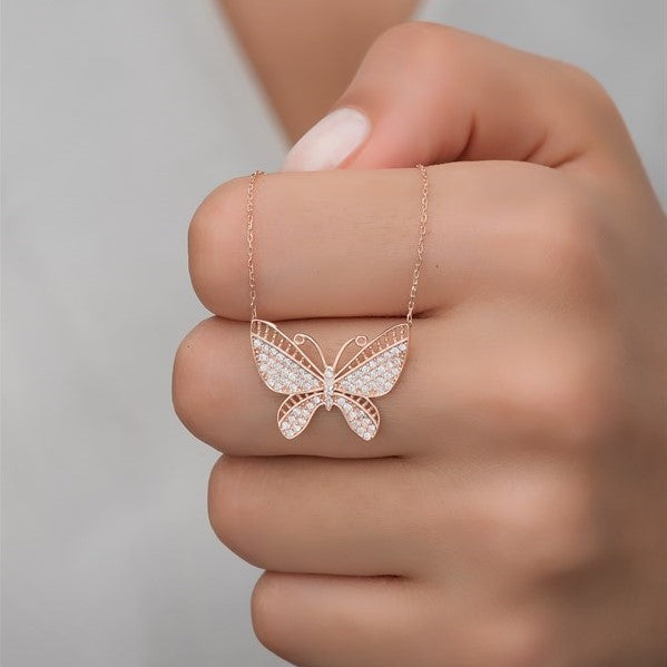 925 Sterling Silver Buttterfly Necklace