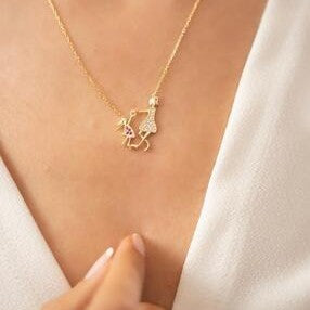 Gold Mother & Child Necklace