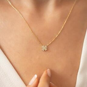 Sterling Silver Clover Leaf Necklace