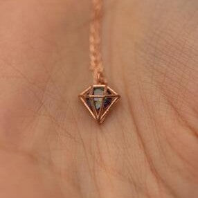 Sterling Silver Diamond Shape Necklace