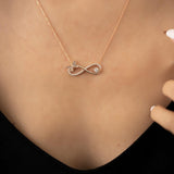 Sterling Silver Infinity and Butterfly Necklace