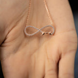 Sterling Silver Infinity and Heart Italian Necklace