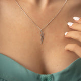 Sterling Silver Single Wing Necklace