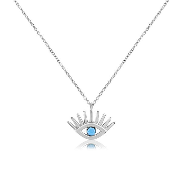 Evil Eye Necklace with Turquoise Stone