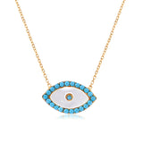 Evil Eye Necklace with Turquoise Stone
