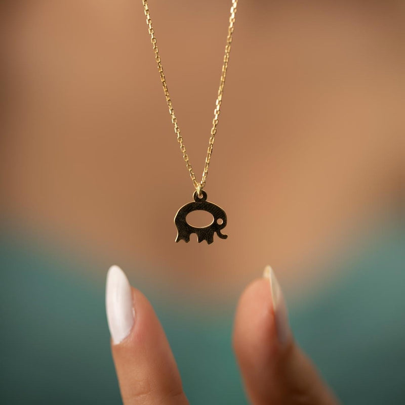 Women's Sterling Silver Elephant Necklace