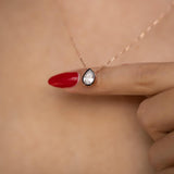Women's Sterling Silver Zircon Waterdrop Necklace