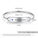 Stainless Steel Customized Bangle Bracelet