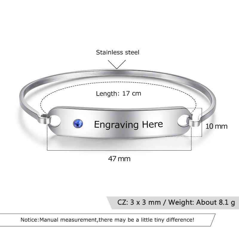 Stainless Steel Customized Bangle Bracelet