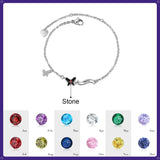 Birthstone Butterfly Bracelet