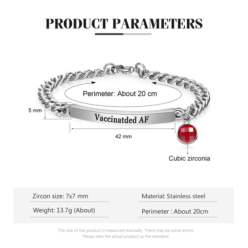 Stainless Steel Vaccination Couple Bracelet