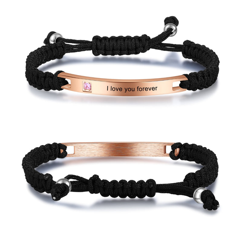 Personalized Titanium Steel Couple Bracelet