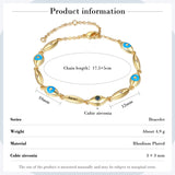 Rhodium Plated Evil Eye Bracelet