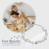 Rhodium Plated Feet Bracelet