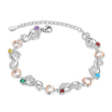 Rhodium Plated Feet Bracelet