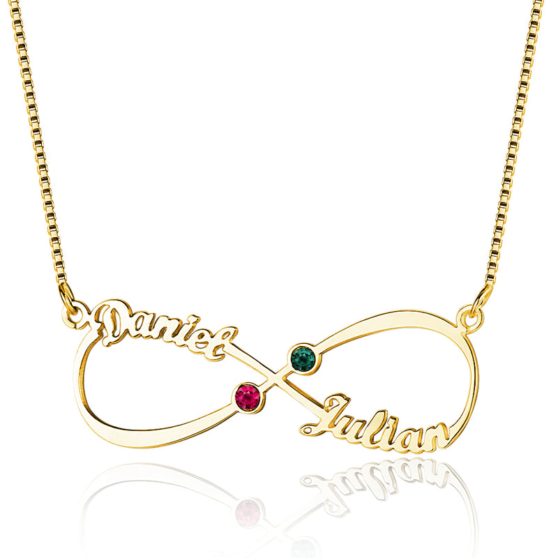 Custom 8 character birthstone name necklace