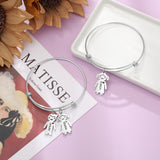 Personalized Stainless Steel Baby Boy Girl Bangle Bracelet